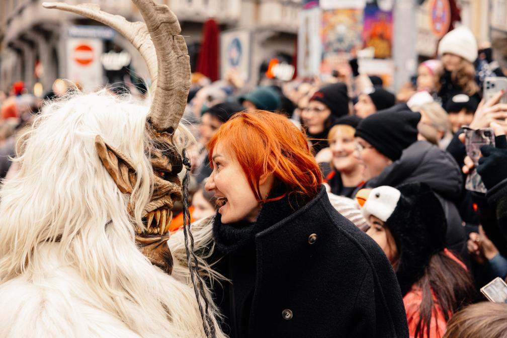 Diese Besucherin fürchtete sich nicht beim Krampuslauf 2024