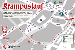 Der Verlauf des Krampuslauf in München 2024