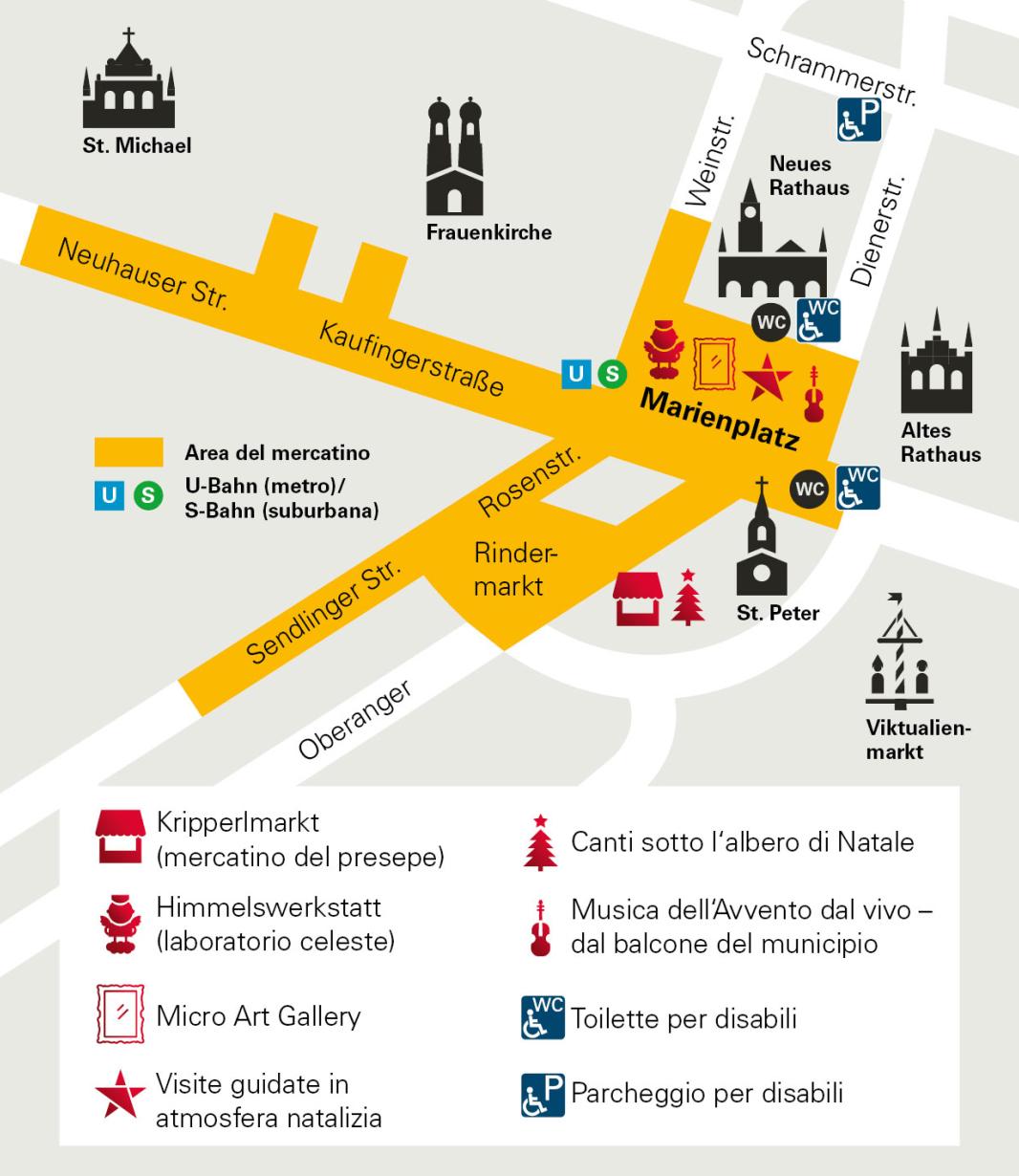 Mappa generale del mercato di Natale 2024 Mappa generale del mercato di Natale 2024